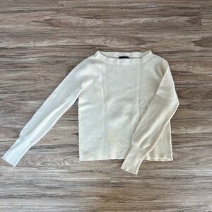J Crew Lightweight Crewneck Sweater in Cream/Beige